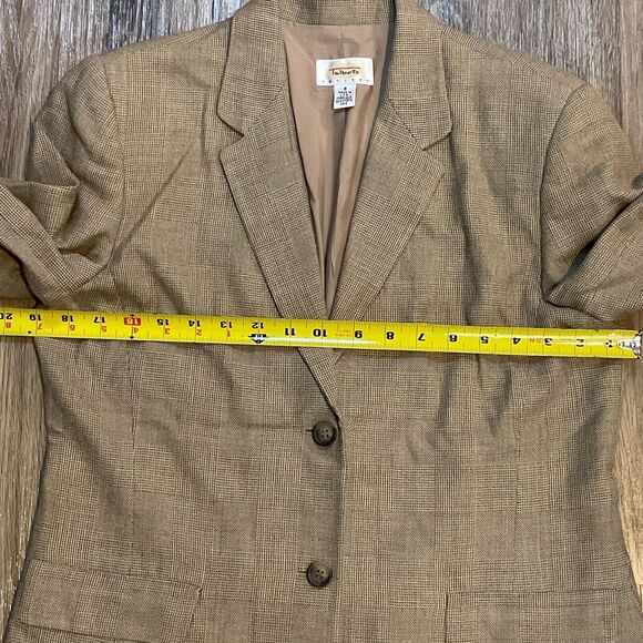 Talbots Petites Womens Wool Linen Blazer Suit Jacket Size 8 USA Made - Picture 9 of 10